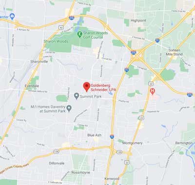 Map To Cincinnati Office